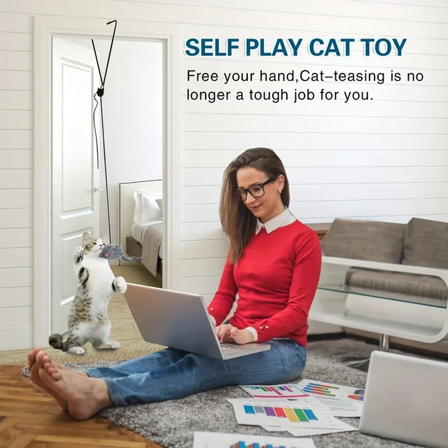 Door Hanging Cat Toy Stress Relieve Living OmDoor Hanging Toy for Living Room Hanging Kitten 4