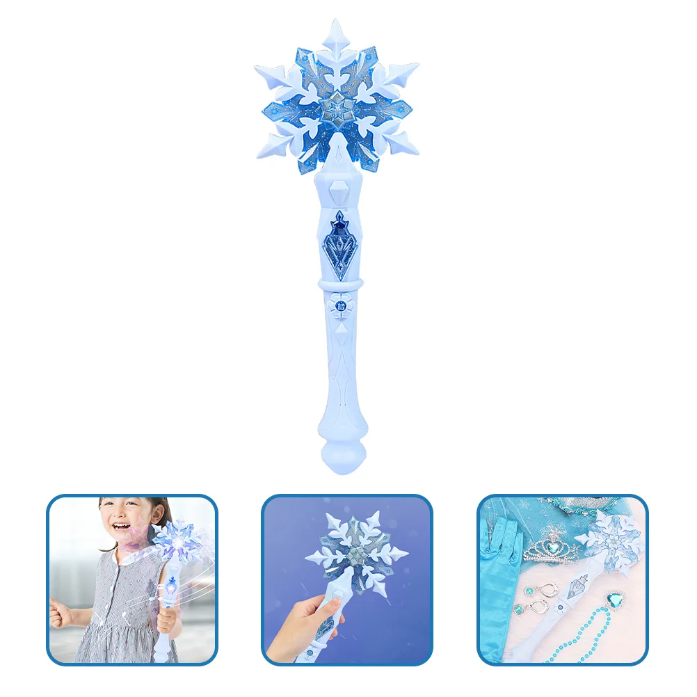 

Wand Snowflake Up Light Toy Party Birthday Glow Wands Toys Supplies Kids Girls Cosplay Led Glowing Costume Christmas Fairy Dress