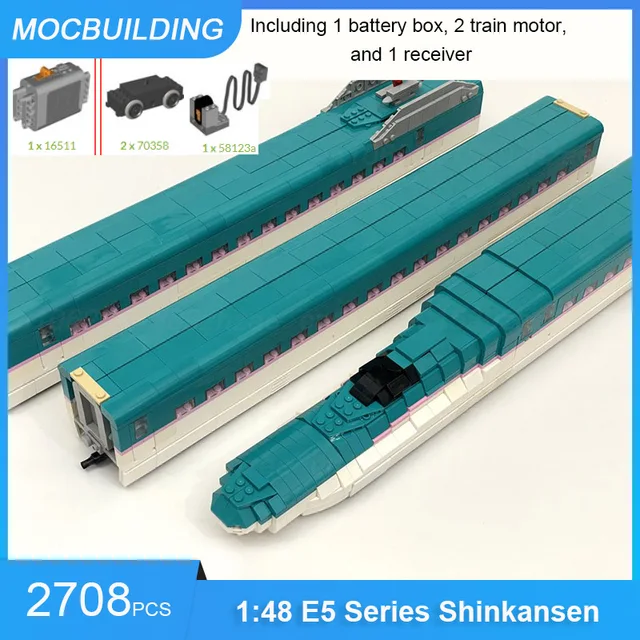 shop ① MOC Building Blocks 1:48 E5 Series Shinkansen & Chesapeake