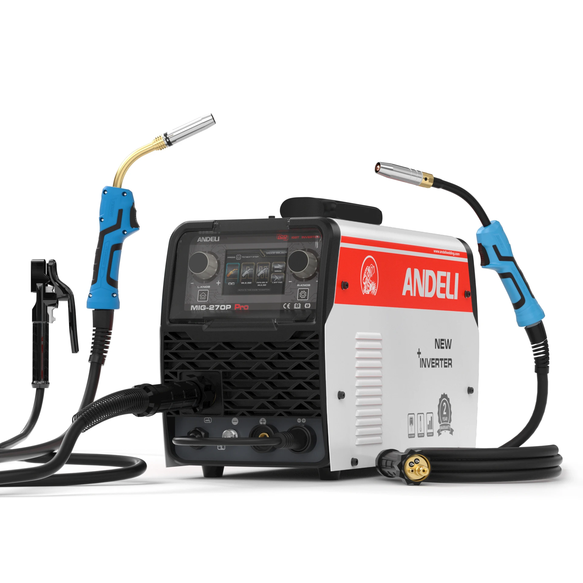 ANDELI 220V LCD Screen Double Pulse Aluminum MIG Welding Machine