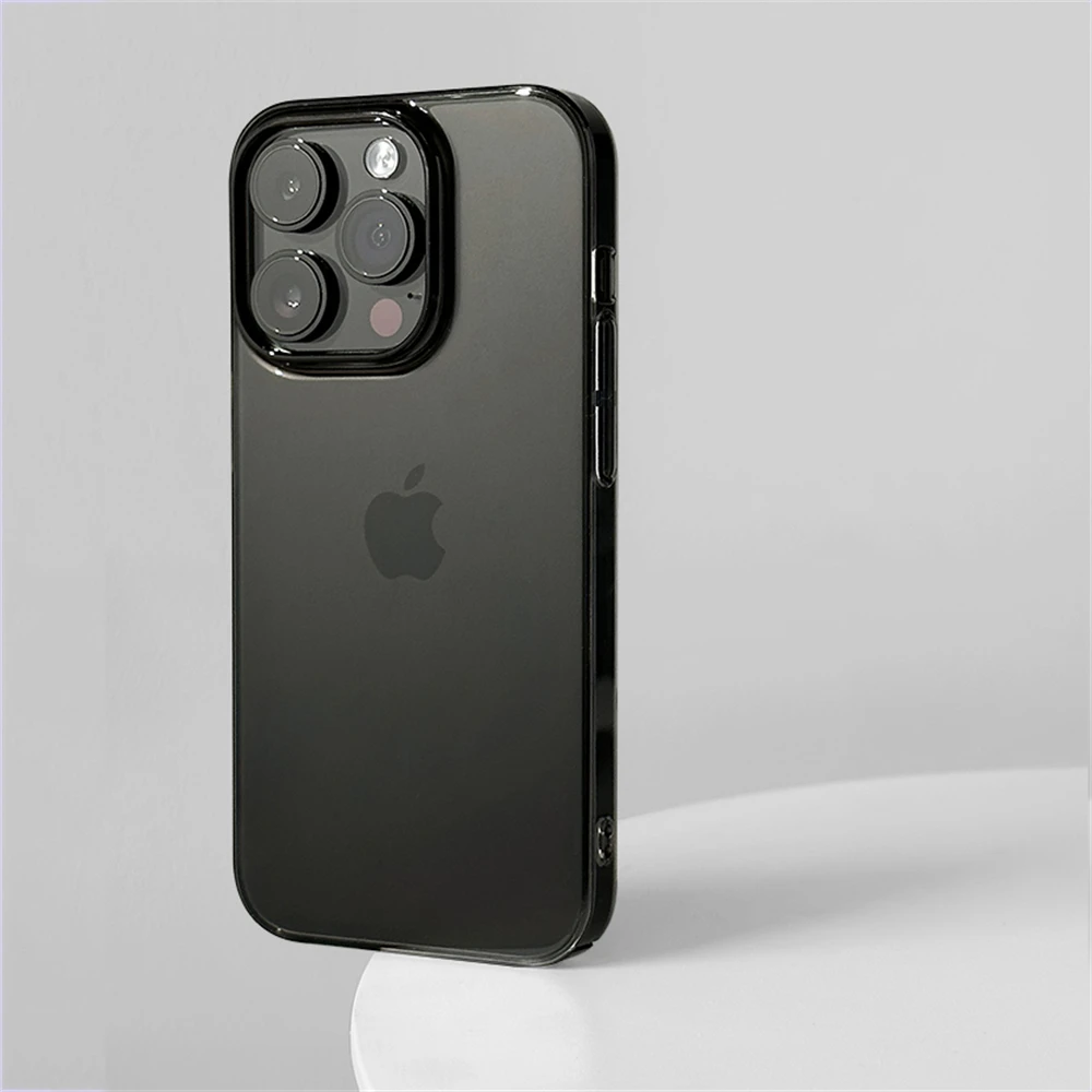 thumbnail image 1 of Funda de PC con acabado en arenado superfino y de alta calidad, transparente y transparente, para iPhone 16, 15, 14, 13, 12 Pro Max Plus, carcasa mate transparente, 1 of 5
