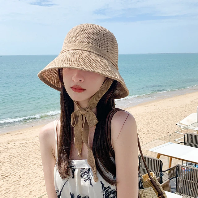 New Easy Matching Simple Knitted Women Bucket Hats Summer Soft Streetwear  Beach Cool Ins Breathable Female Fisherman Caps Gifts - AliExpress