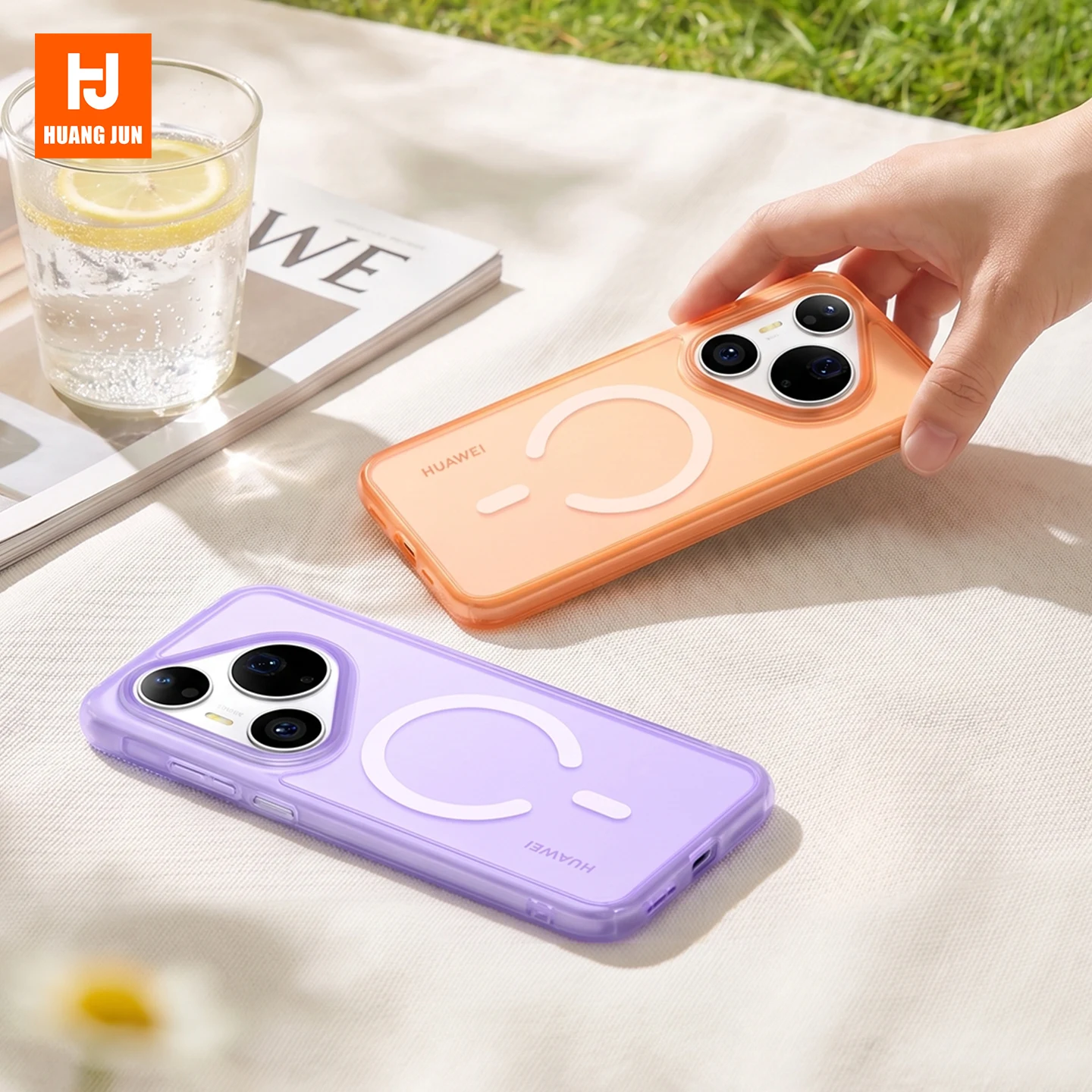 Magnetic Transparent Phone Case with Wireless Charging Support