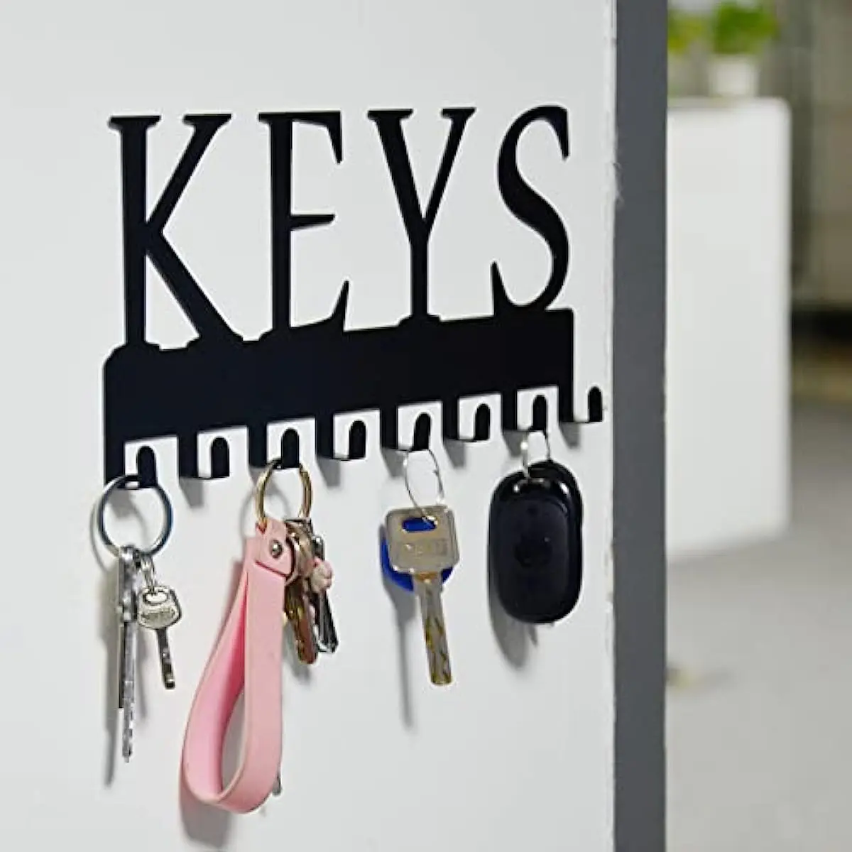 Key/Home Holder for Wall Nail-Free Wall Mounted Key Hooks for Wall, Metal Key Rack for Entryway 3