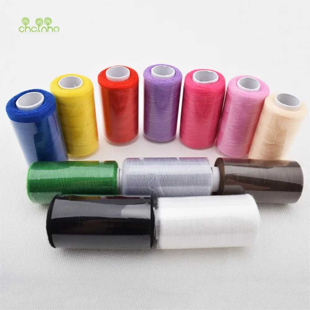Chainho,Polyester Sewing Thread,Multi Color,12 Spools/Set,350 Meters/Spools,High Quality,Suitable For Needlework & Machine,25X2
