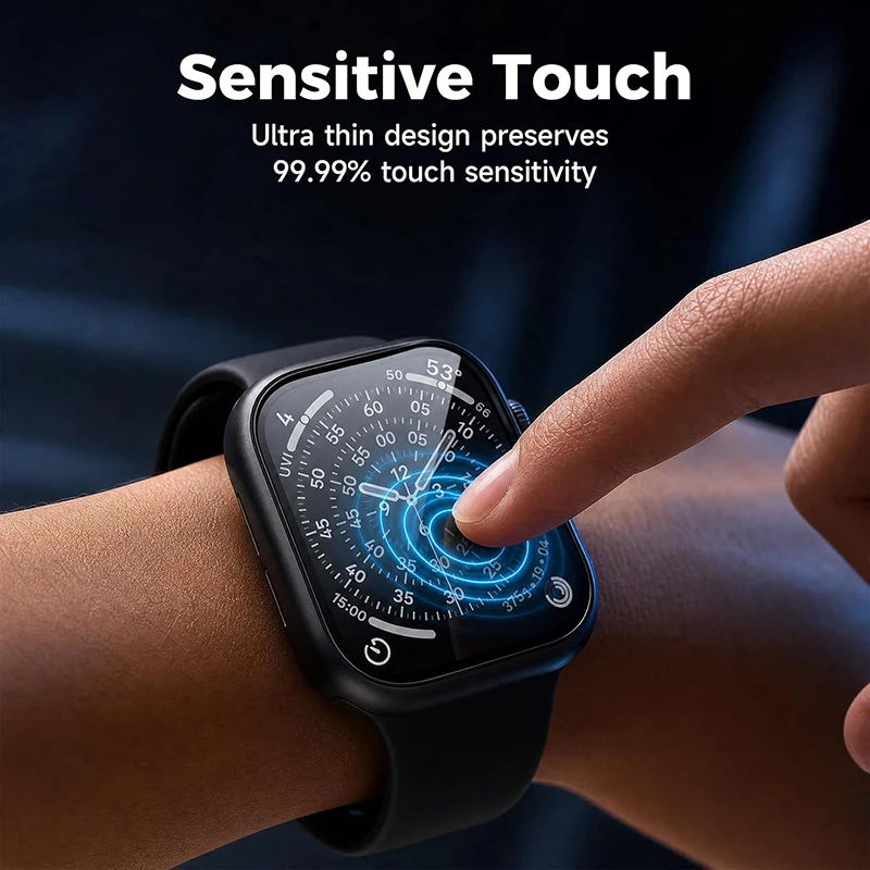 Premium Tempered Glass Screen Protector for Apple Watch - Ultra-Durable Full Coverage Case