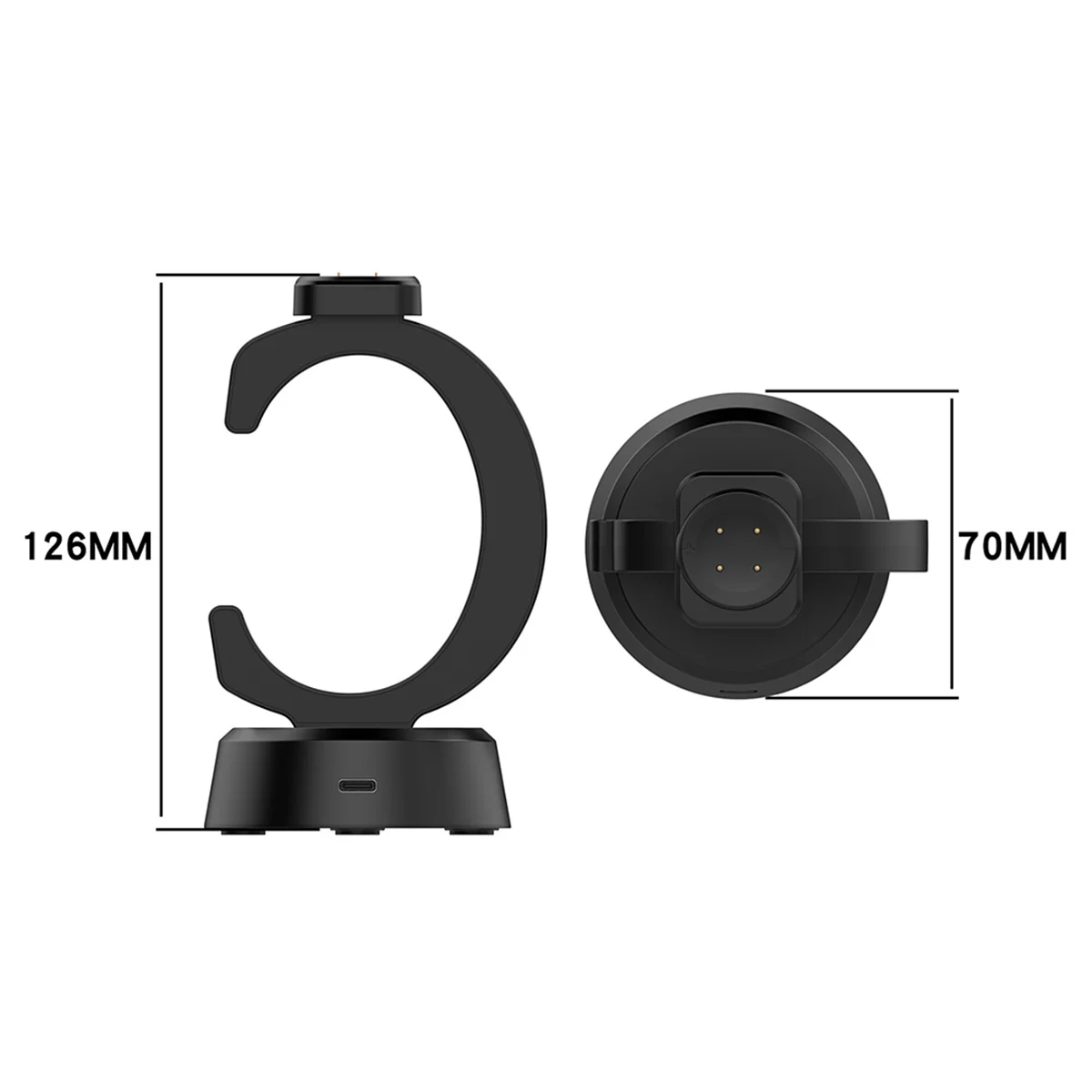 Pixel Watch 3 41MM 45MM 용 USB Type-C 충전 케이블 충전 스테이션베이스가있는 A14M 자기 충전기 도크 스탠드