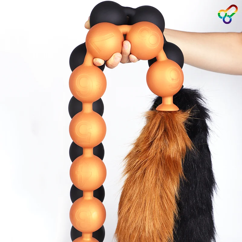 

Fox Tail Role-playing Anal Plugs Liquid Silicone Extra-long Butt Plug Anal Beads For Men Women Sexy Erotic Cosplay For Couple