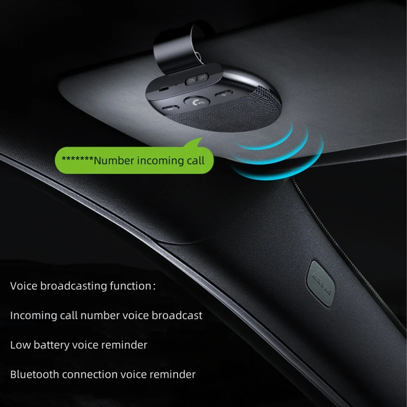 Bluetooth Handsfree Car Kit with Voice Reminder and Multipoint Connection