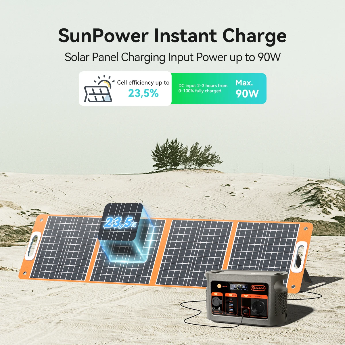 FlashFish 300W Tragbare Powerstation Solargenerator 179,2WH LiFePO4-Akku für Zuhause, Outdoor, Camping, Notfälle, Mobile Stromversorgung – Detail 17