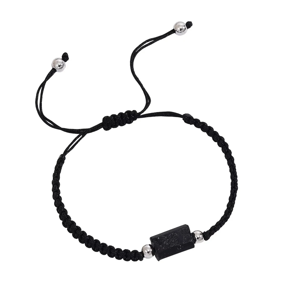 Black Tourmaline natural Bracelet for Men Women Healing Crystal Handmade Stretch Natural Stone Beaded Adjustable Jewelry Gift