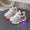 Fashion Girl Shoe 2024Autumn New Light Up Kid Sneakers Breathable Kid Shoes Versatile Boy Tennis Shoes Light Casual Shoes Tenis 2