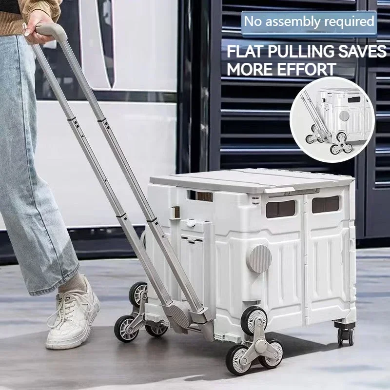 Carrello Della Spesa 80L Carrello Della Spesa Supermercato Cestino Pieghevole Contenitore Mobile Da Arrampicata 8 Ruote Borsa Da Viaggio Mercato