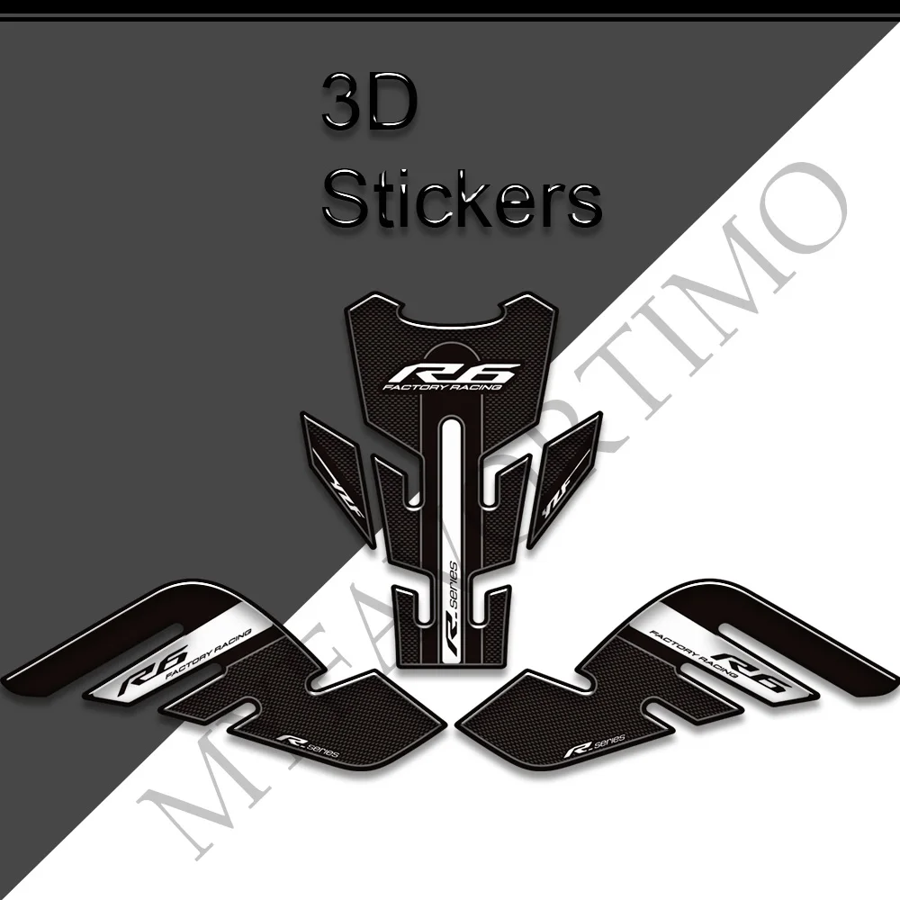 Tank Pad Stickers For YAMAHA YZF-R6 YZF R6 YZFR6 Decals Protector Side Grips Gas Fuel Oil Kit Knee 2017 2018 2019 2020 2021 2022 welly 1 12 2020 yzf r6 yzfr6 motorcycle models alloy model motor bike miniature race toy for gift collection