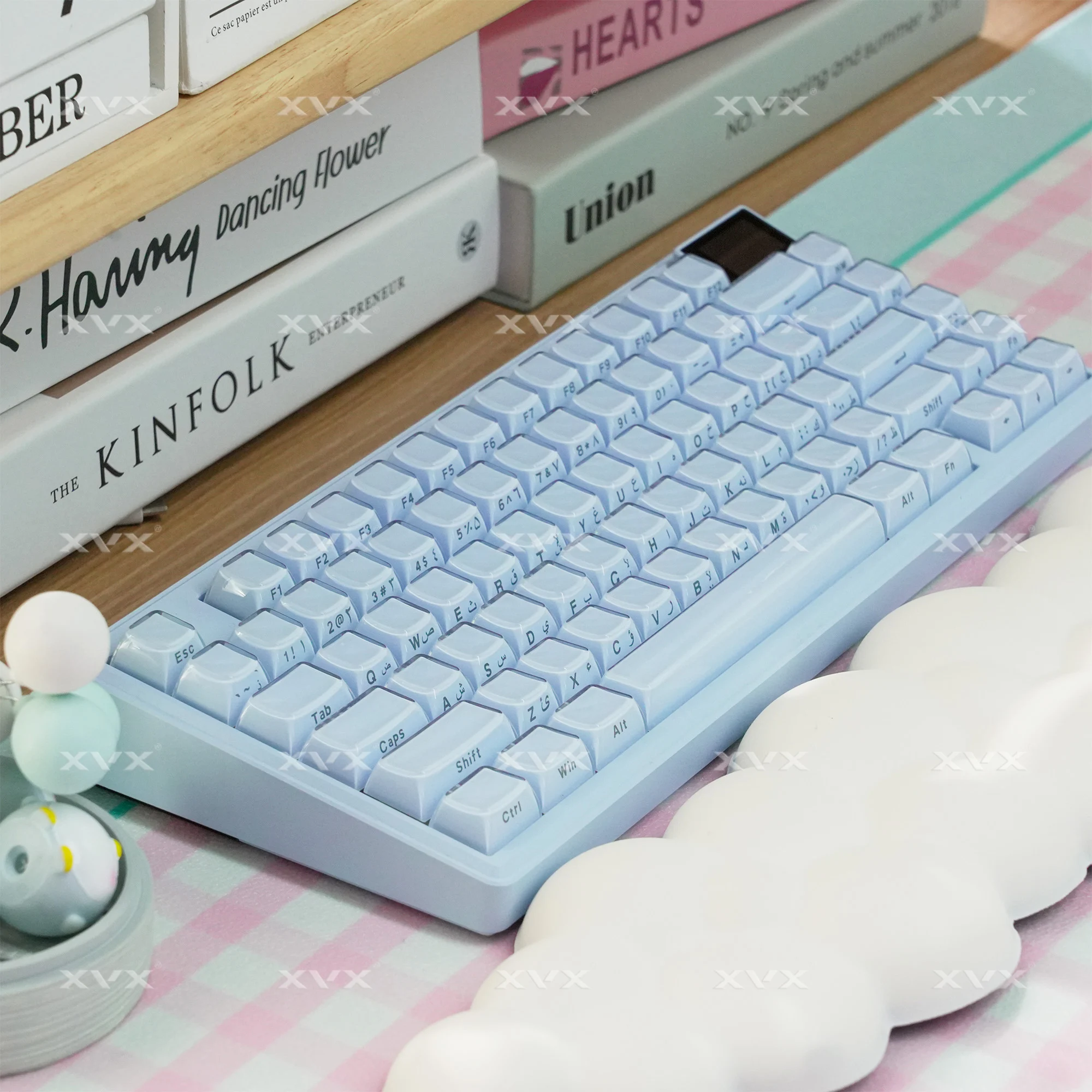 XVX Arabic Keycaps Blue Jelly keycap for Cherry MX Mechanical