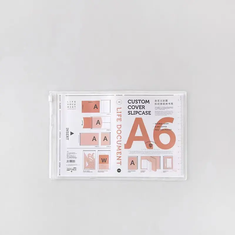 A5/A6/B6 PVC Cover Transparent Protective Sleeve 1Piece for Notebook Journals Planner Book Diary