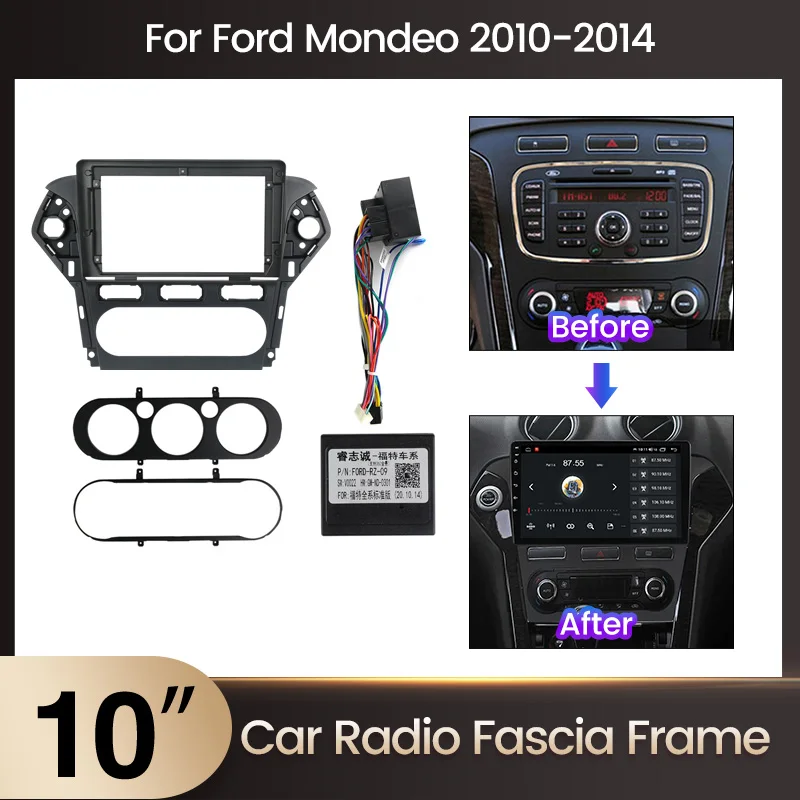 Marco De Radio De Coche Fascias Doble Din Para Ford Mondeo 2010 2011 