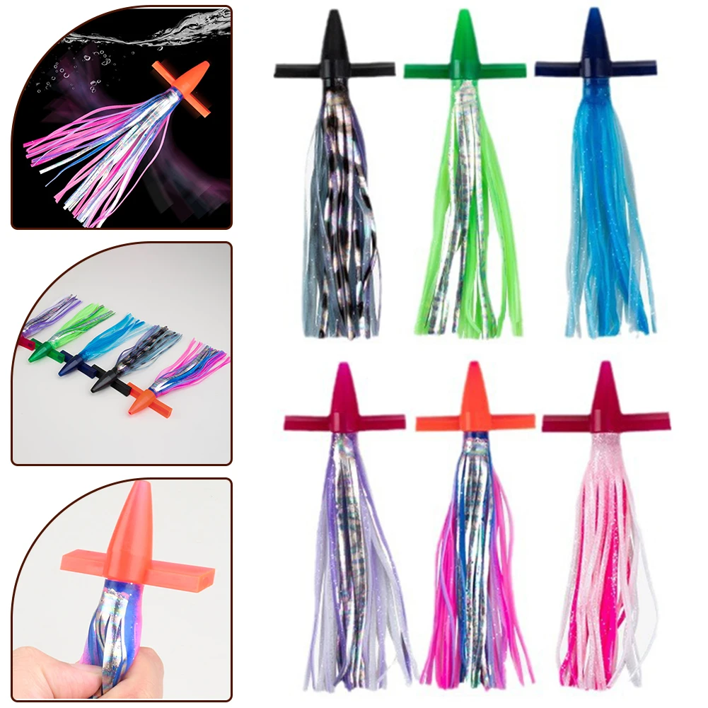 

1pc Trolling Lure With Soft Bird Head Vibrant Skirt Luring Big Game Fish Double Skirted Trolling Lure Rainbow Green Mack Attack
