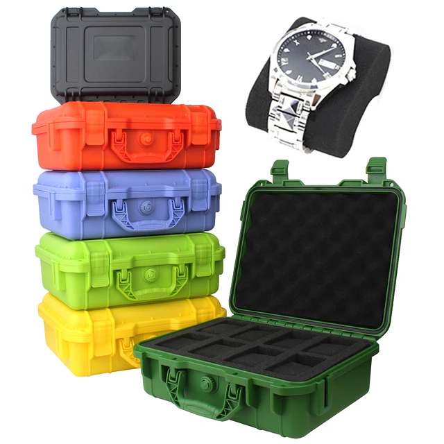 Boîtier de montre haut de gamme à 8 grilles, collection de montres, protection antique, boîte de sécurité, éponge colorée, épaissie, boîte anti-humidité 1