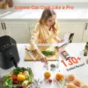 Air Fryer 5 Qt, Max 450F for Juicy Meat, Veggies, Frozen Food, Glass Touch Panel, 130+ In-App Recipes, Little to No Oil, 5