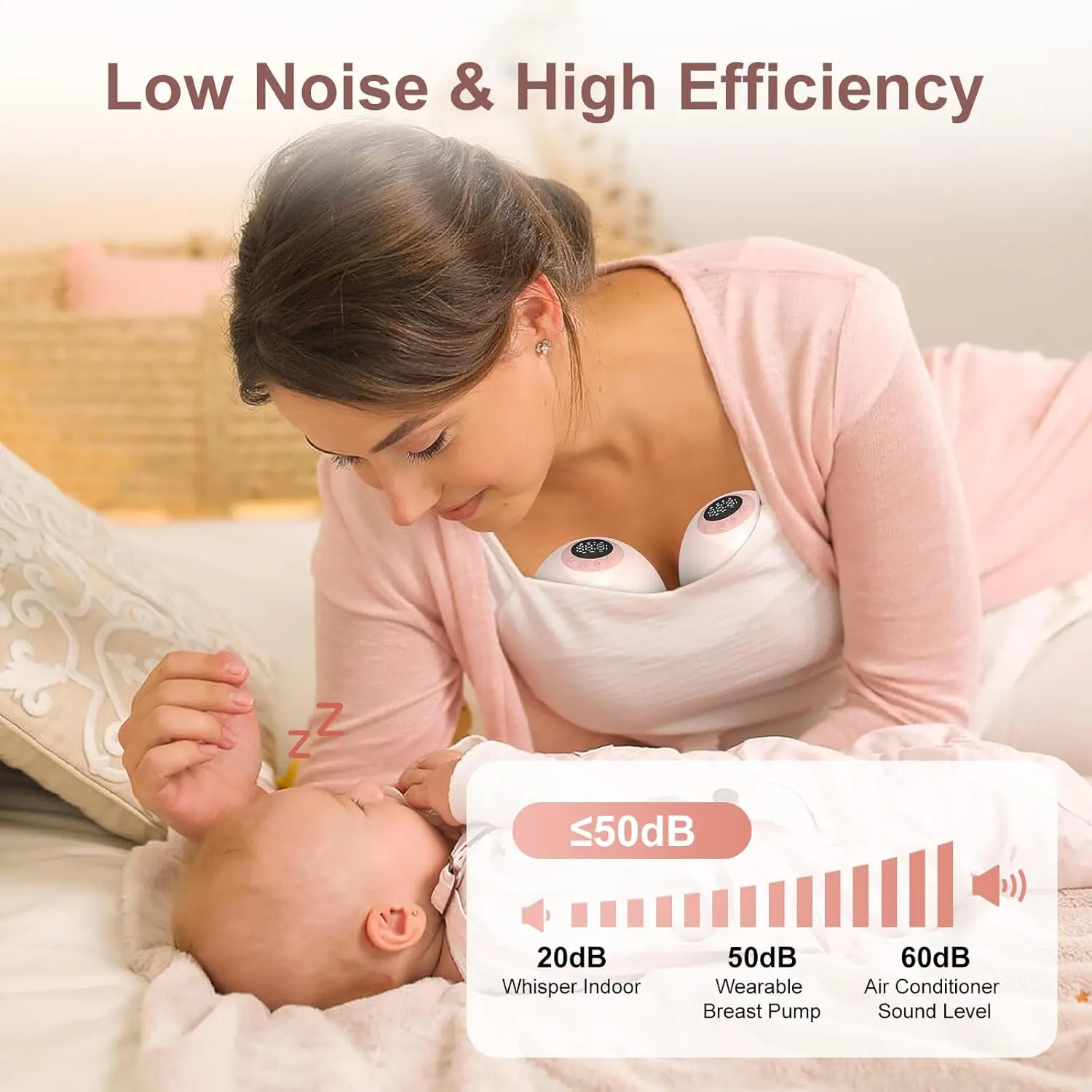 Wearable Breast Pump Electric Handsfree BPA Free With Heating & UV Sterilize Lid Optional Wireless Upgrade Breastmilk Extractors