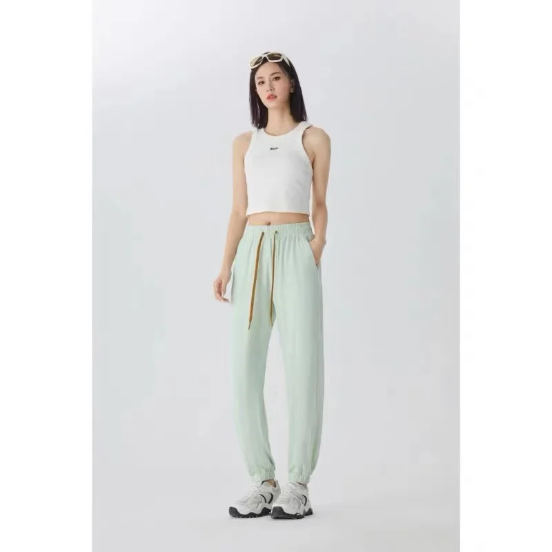 

Брюки мужские/женские из вискозы, однотонные дышащие спортивные штаны для фитнеса, для отдыха, модные уличные брюки-султанки с защитой от солнца, на лето