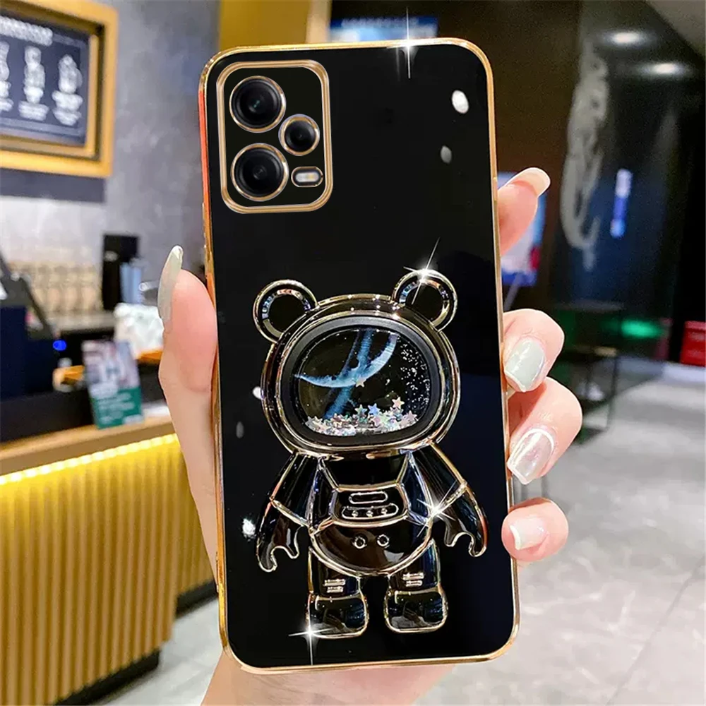 

Противоударный чехол для телефона Huawei Honor X8A X7A X8 X7 X6 X5 Magic5pro 4, грязеотталкивающий 3D чехол-подставка с космическим медведем и зыбучим песком