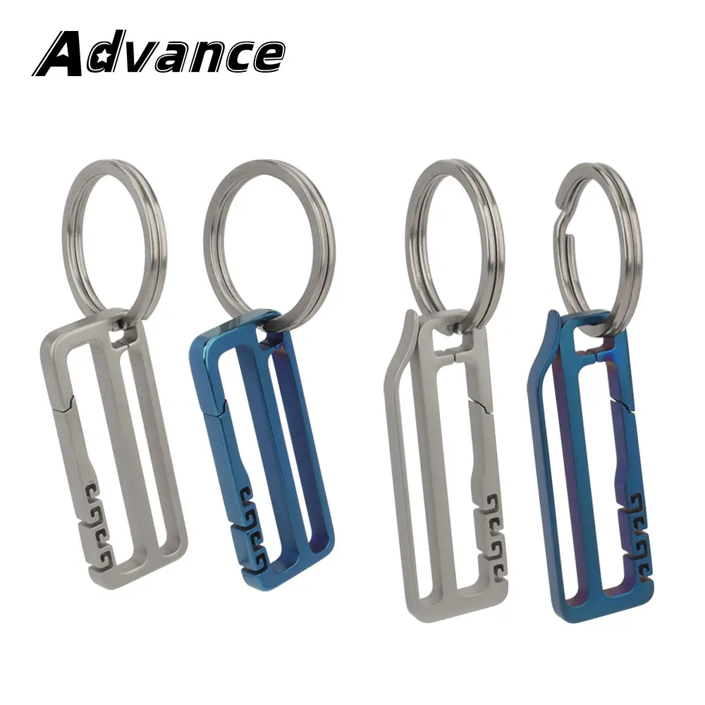 S/L Titanium Alloy Mini Keychain Accessories Small Key Ring Waist Buckle  Multifunctional Outdoor EDC Tool