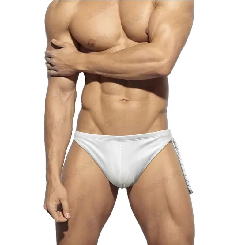 Men Swim Briefs Sexy Low Waist Swimming Trunks Side Opening Tie Swimwear Padded Push-up Swimsuits Quick Dry Surfing Beach Shorts swim trunks swim shorts men swimsuit