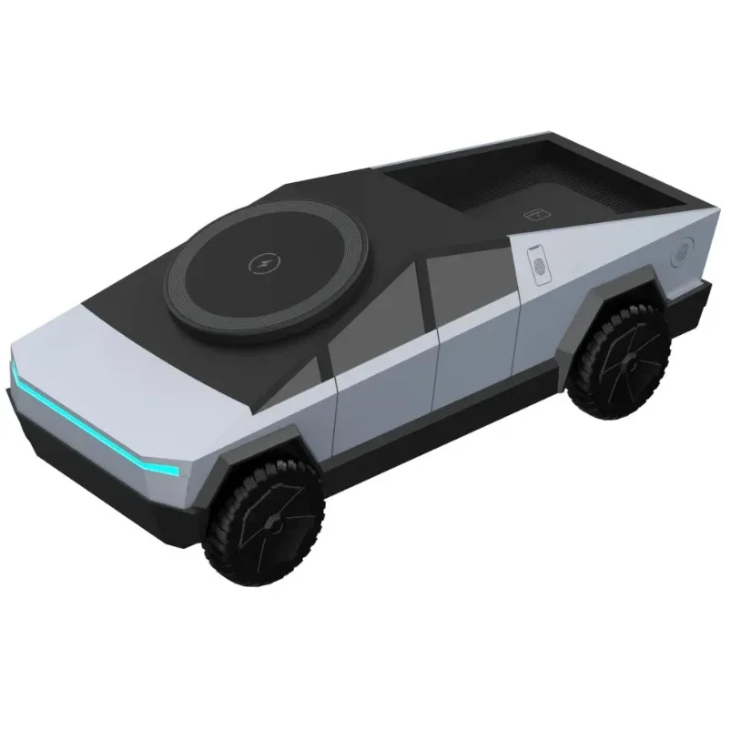 Desktop Cybertruck 3 in 1 Magnetic Fast Wireless Charger Phone Stand For IPhone 17-12 Pro Max Apple & Samsung Watch Airpods Pro