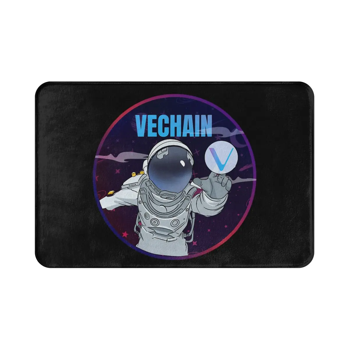 

Vechain Miners Bathroom Non-Slip Carpet Crypto Astronaut Living Room Mat Welcome Doormat Home Decor Rug