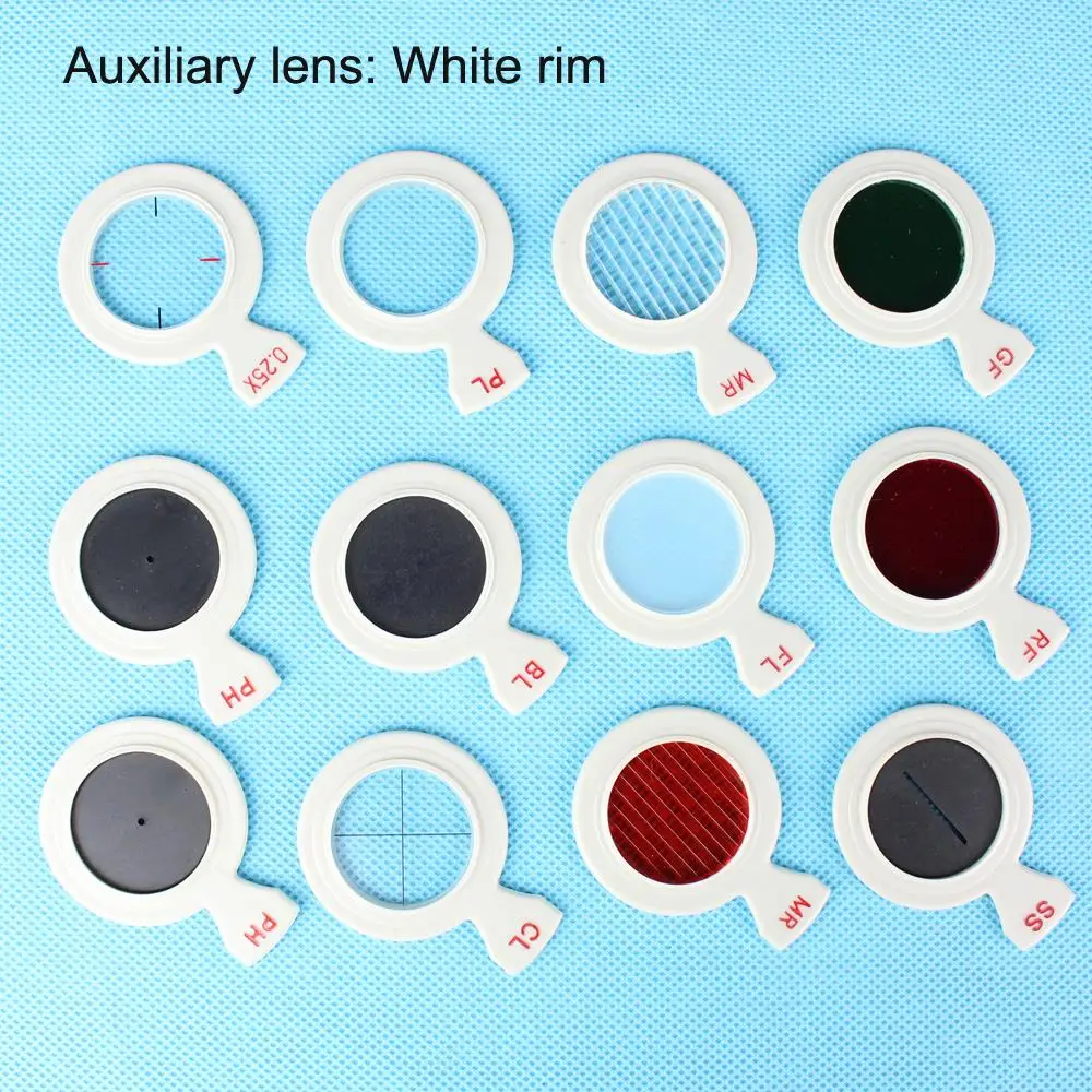 1pc ±0.12D~±4.00D Optical Ophthalmic Lens Trial Lens For Trial Lens Set Plastic rim DIA 26mm