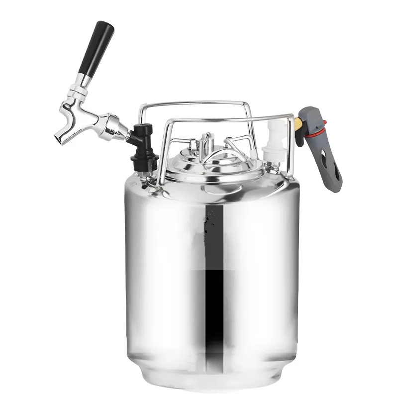 ビール　ステンレスタンク　樽6L Amazon | ビール樽、6L家庭用ミニステンレスビール樽、コーラ