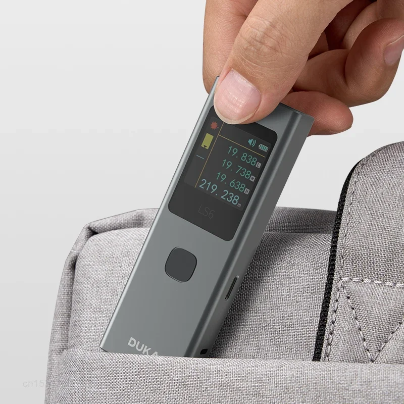 Laser Rangefinder Xiaomi DUKA ATuMan LS6 Laser Rangefinder 40m Mini Distance Angle Meter Measuring Tool Portable Rechargeable Laser Line Marker