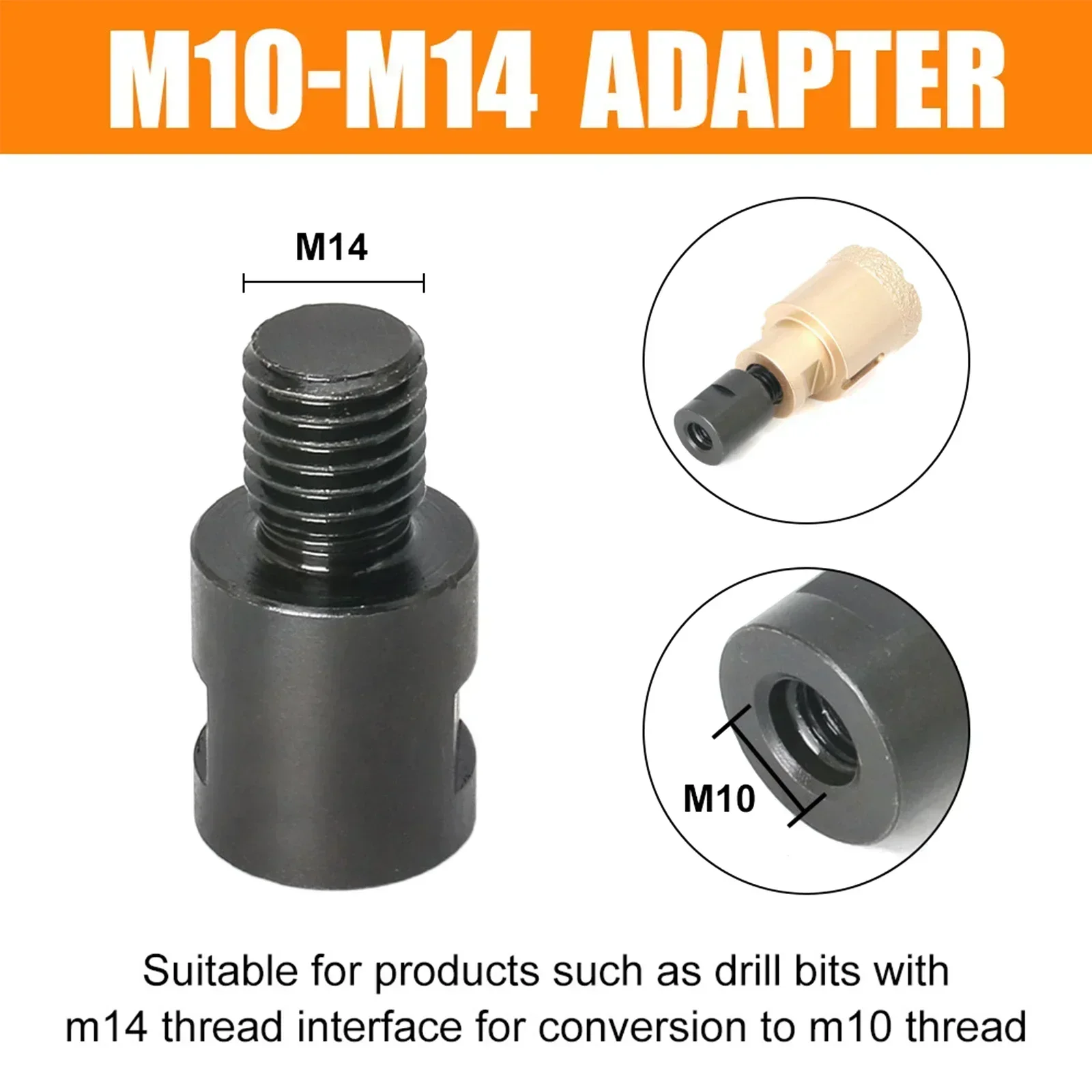 YHXiXi Angle Grinder Thread Adapter Set – 2PCS 5/8"-11 Female To M10/M14 Male Converters For Drill Bits, Polishers & Accessories - View #8