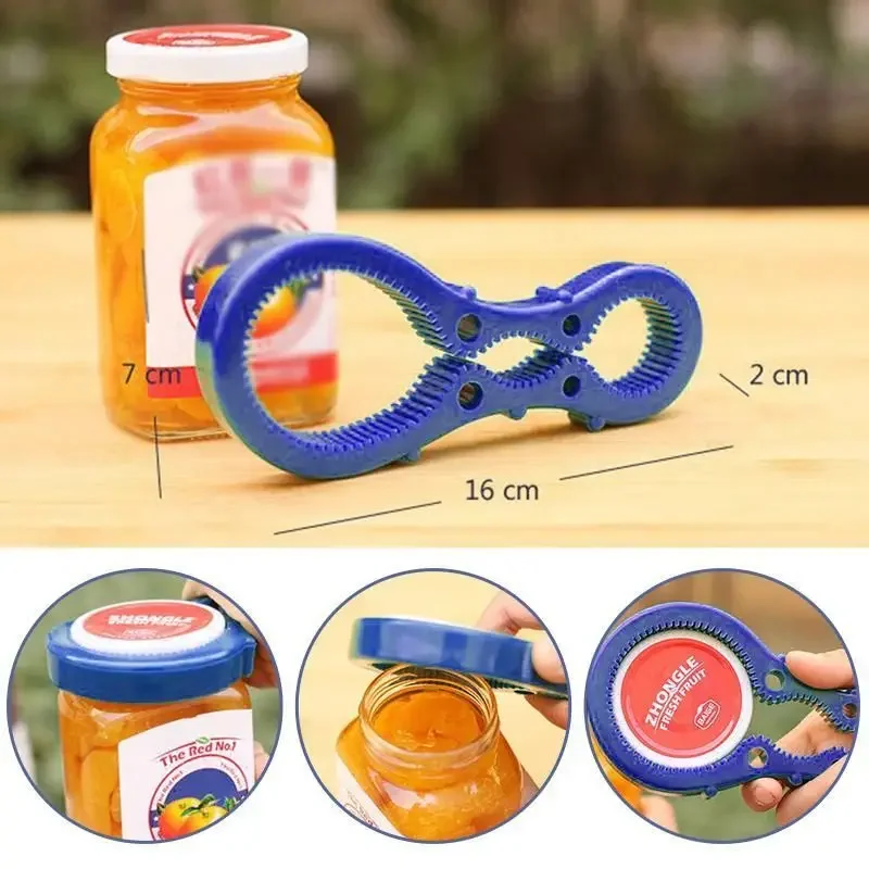 

Universal Opener with 3 flexible Can handle Easy Grip Bottle Opener Twist Off Lid Quick Opening all kinds bottles jars