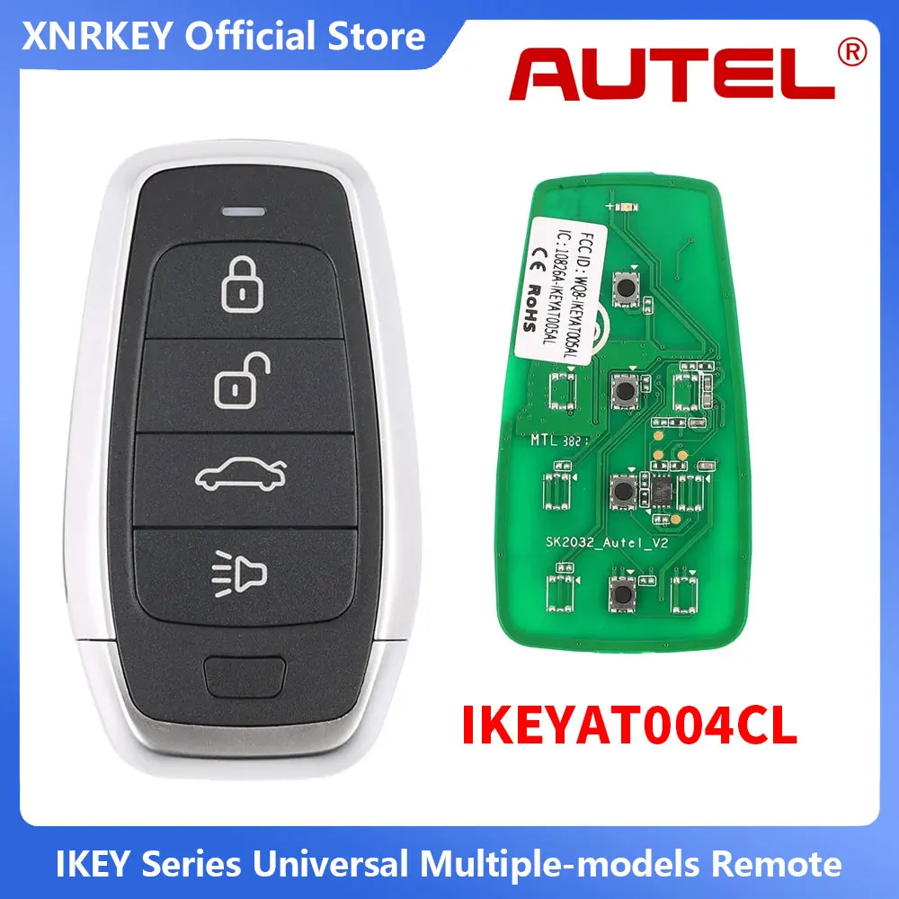 

Стандартный стиль AUTEL MAXIIM IKEY IKEYAT004CL, 4 кнопки, независимый смарт-ключ (паника/багажник)