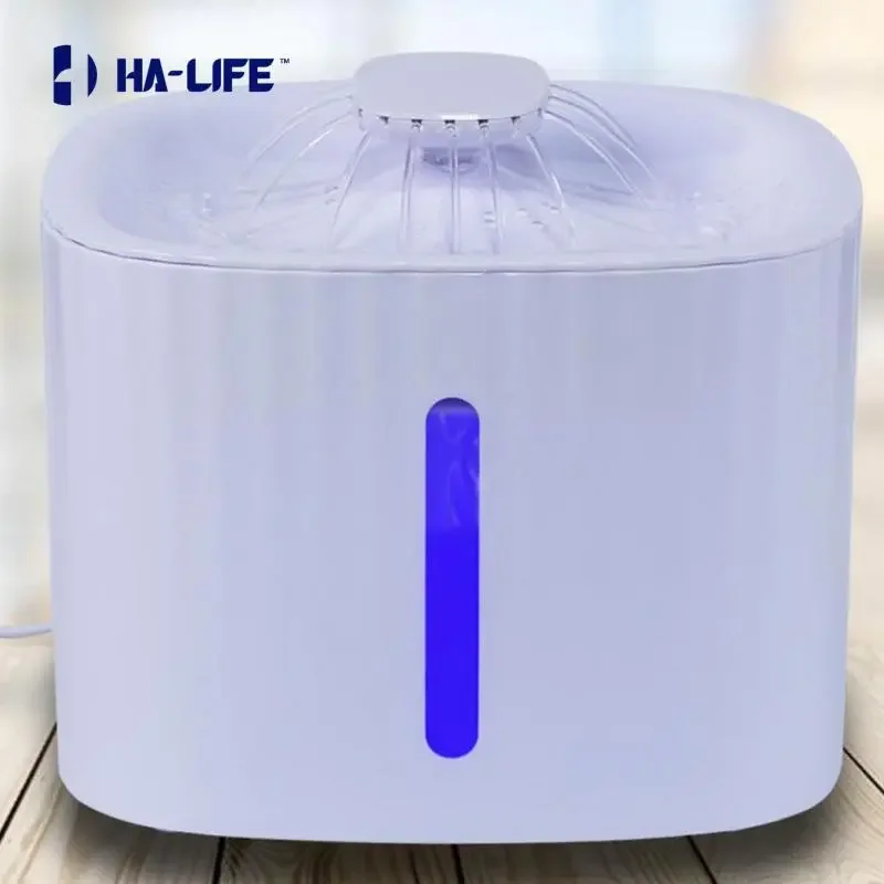 

Pet Water Fountain 3L/101oz Water Fountains Water Bowl Drinking Fountain For Cats Cat Water Dispenser With LED Light