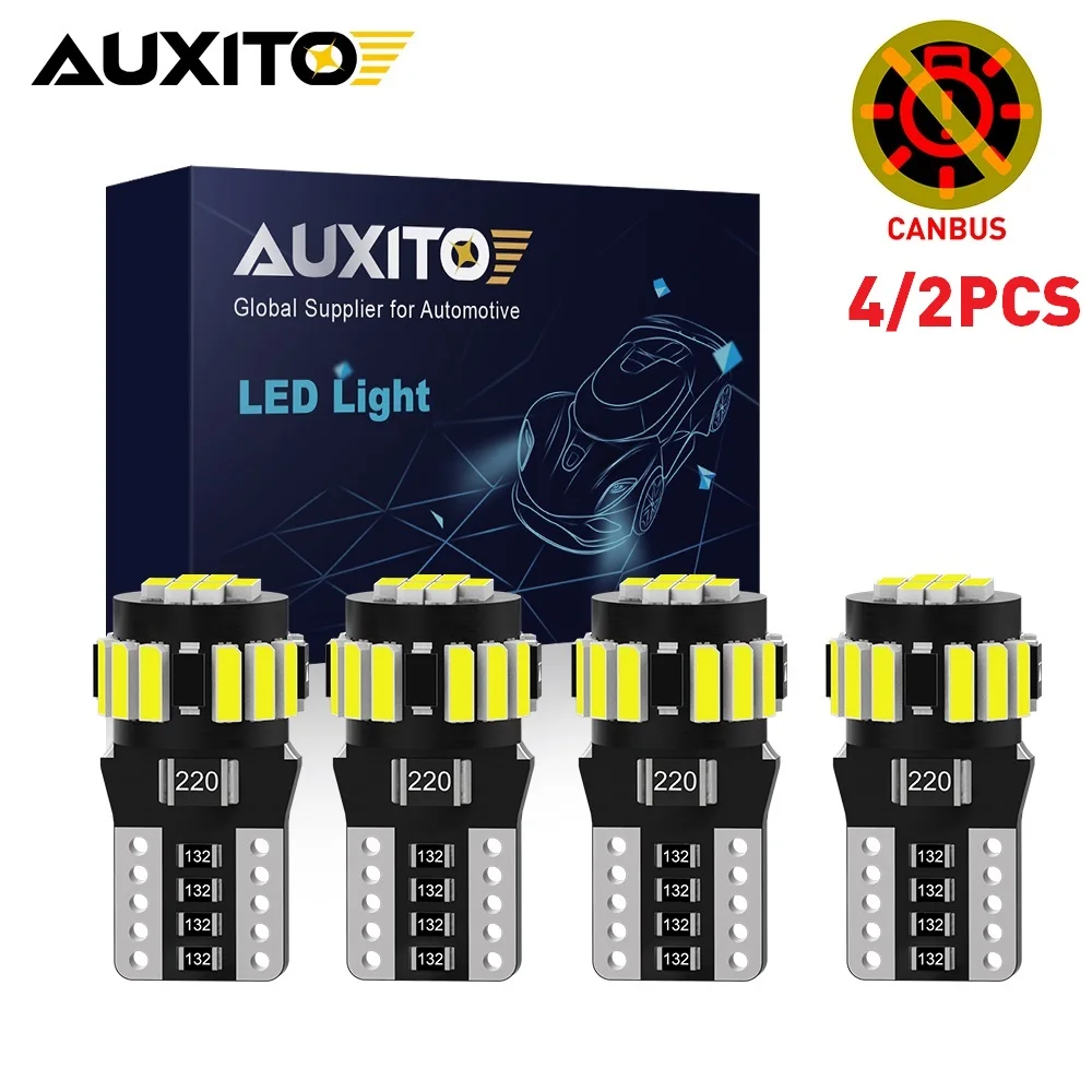 AUXITO W5W T10 LED CANBUS No Error 5W5 194 168 Map Dome Lights Parking Light Interior Side Bulb 4/2Pcs for Hyundai Tucson Santa led car bulbs