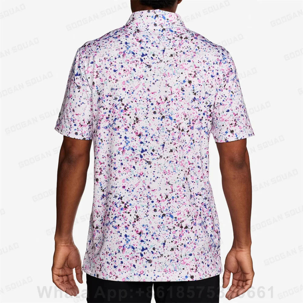 Golf Polo Shirt for Men Short-sleeved Patchwork Men's Polos Quality Summer Brand Men Clothing