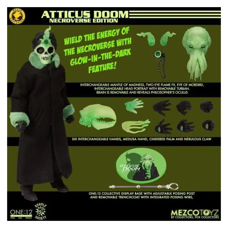 

In Stock Original MEZCO ONE:12 ATTICUS DOOM NECROVERSE EDITION Action Figures Model Toys