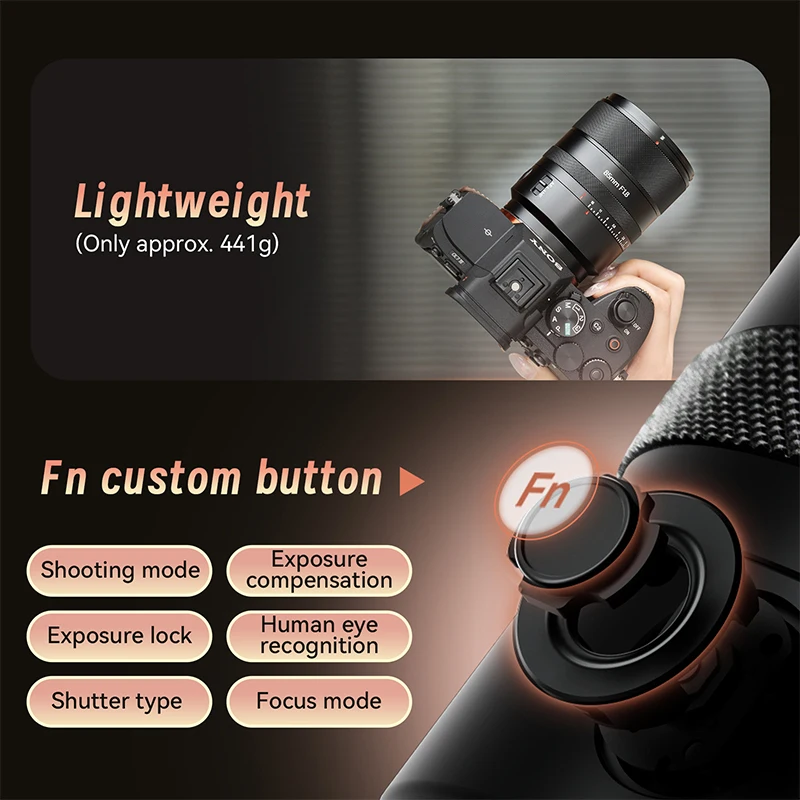 AstrHori AF 85mm F1.8 II 풀프레임 STM 자동 초점 대구경 프라임 렌즈 ( E 알파 1 II, 알파 7 V, 니콘 Z, Z5, 라이카 L 호환)