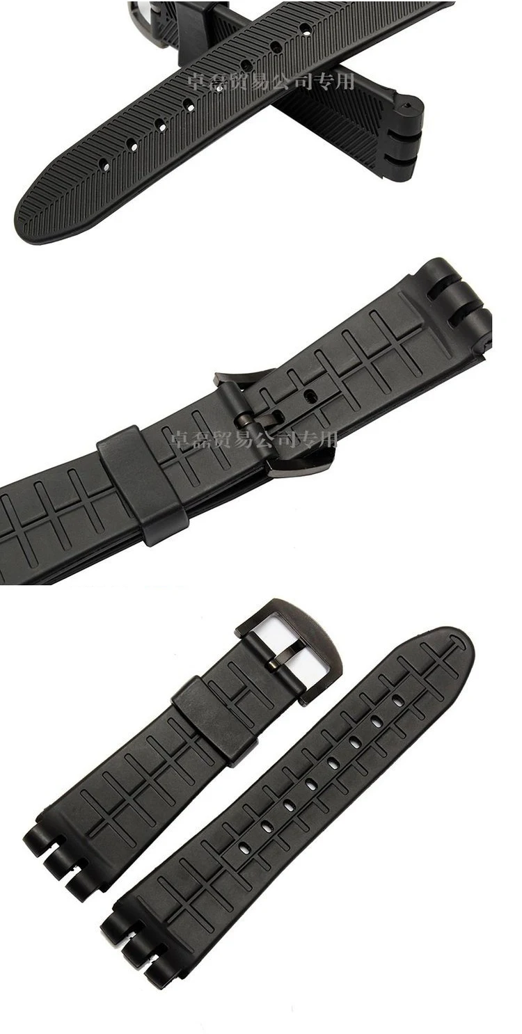 23mm Silicone Rubber Strap for Swatch Watch YOS440 449 401G 447 448 IRONY Sports Waterproof Wristband Tools Bracelet Black Blue