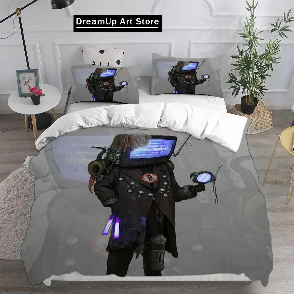 3D Print Fashion Game Skibidi Toilet Arale Bedding Set Boys Girls Twin Queen Full Size Duvet Cover Pillowcase Bed Adult Bedroom 6
