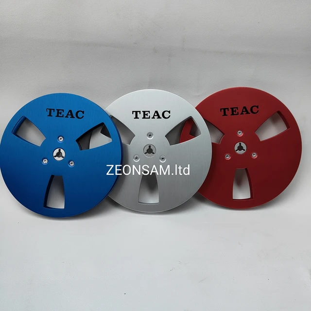 Empty Tape Reel, 1/4 7 Inch Nab Aluminum Metal Universal 6 Hole Take Up, Low