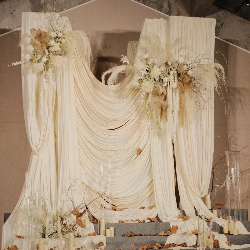 Soft Stretchy Fabric Backdrops Wedding Party Decoration Curtain Background Drap Handmade DIY Stretch Cloth Material Dress Lining