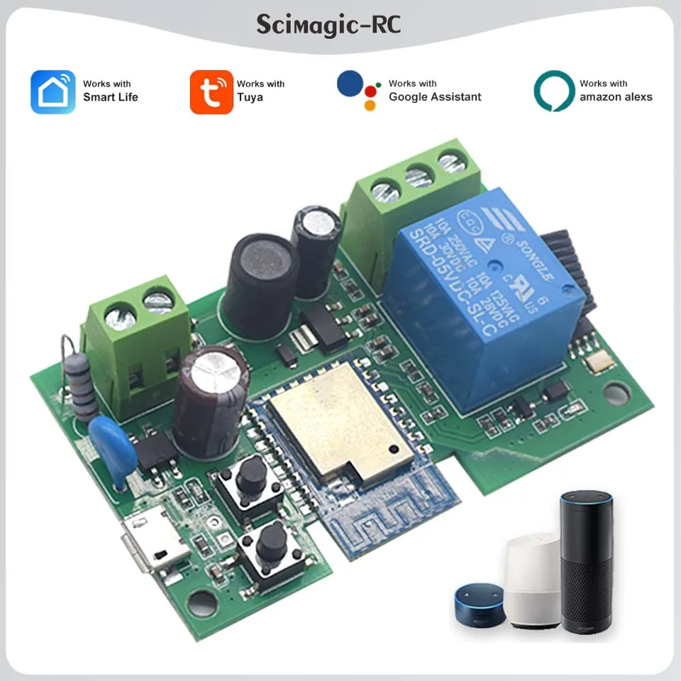 WiFi Relais Switch Smart Home - Tuya Kompatibel 7-32V