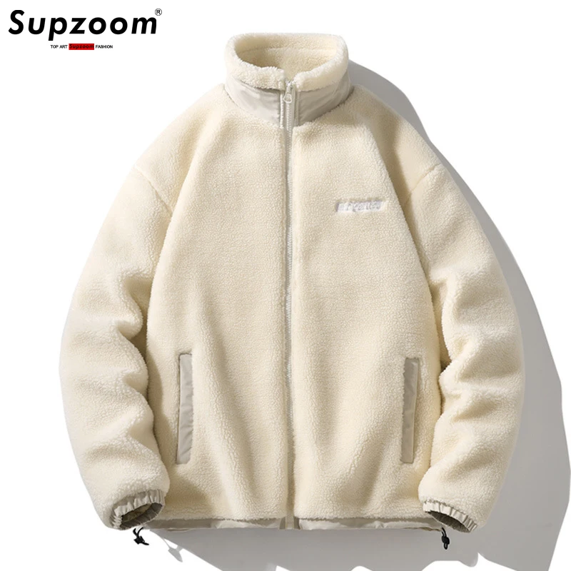 

Supzoom 2022 New Arrival Imitation Rabbit Hair Cotton Top Fashion Loose Hip Hop Casual Embroidery Warm Winter Jackets Coats