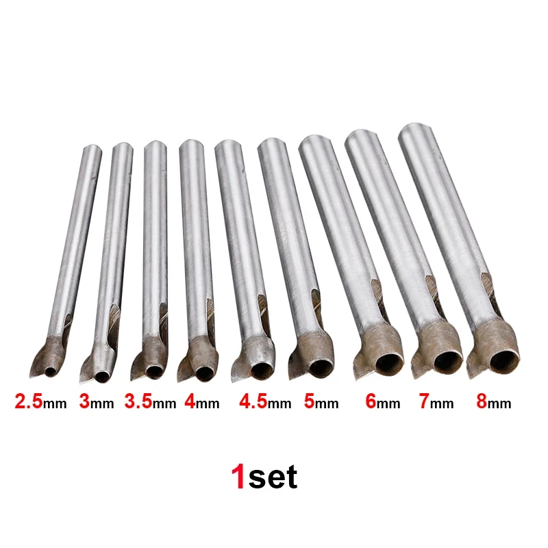 구멍과 꼬리가있는 3.0mm-8mm 가죽 펀칭 도구 가죽 공예 디자인 패턴 금형 DIY 벨트 샤프 펀치 다이 컷 가죽