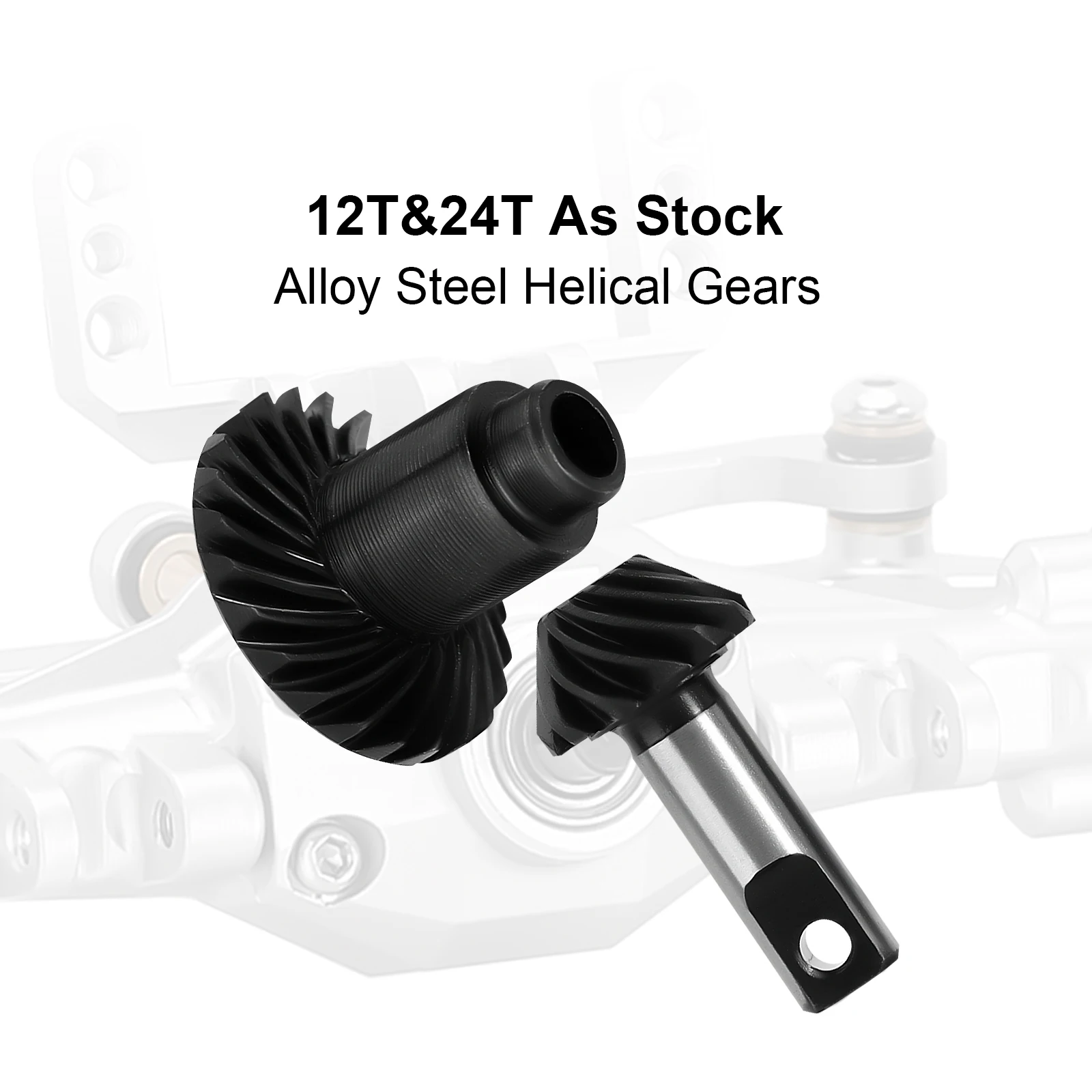 INJORA +4mm ダイヤモンドアクスル、レイダウンサーボマウント